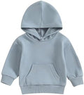 Toddler Baby Boy Girl Hoodies Solid Color Long Sleeve Kangaroo Pocket Hooded by Unknown
