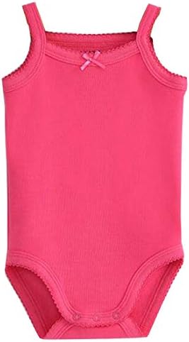 Girls Spaghetti Strap Bodysuit Sleeveless Tank Top Cotton One-Pieces Pack of - Image 5