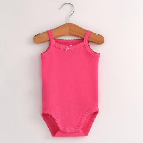 Girls Spaghetti Strap Bodysuit Sleeveless Tank Top Cotton One-Pieces Pack of - Image 4
