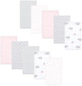 Luvable Friends Hudson Baby Flannel Burp Cloths 10pk, Elephant Serenity Pink by Luvable+Friends
