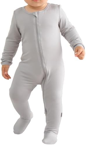 Long Sleeve Baby Bamboo Rayon Romper Infant One-Piece Double Zipper Footies | by EkkimyBabyProducts