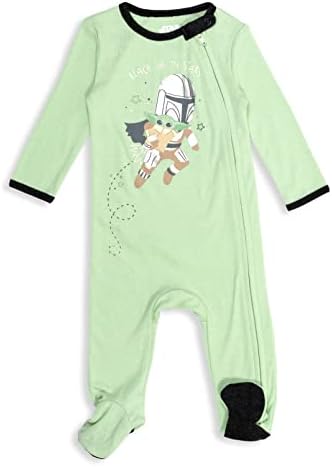 STAR WARS The Mandalorian Grogu Baby 2-Pack Footed One Piece Sleep N' Play - Image 2