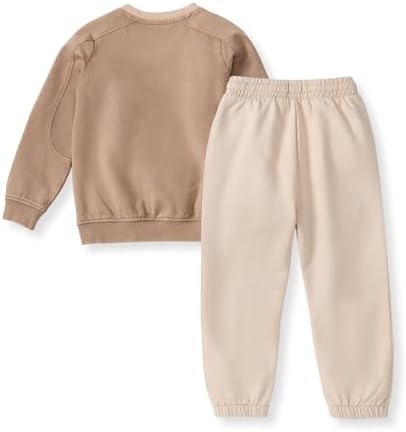 Burt's Bees Baby Boys Shirt and Pant Set, Long Sleeve Top & Bottom Outfit Bundle - Image 2