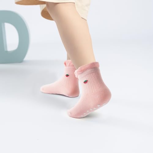 Aroveea Toddler Socks Non Slip Grip Ankle Baby 12 Pack - Image 2
