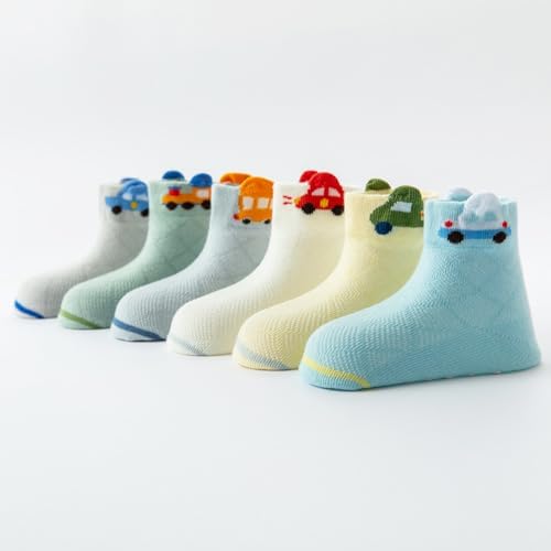 Aroveea Toddler Socks Non Slip Grip Ankle Baby 12 Pack - Image 3