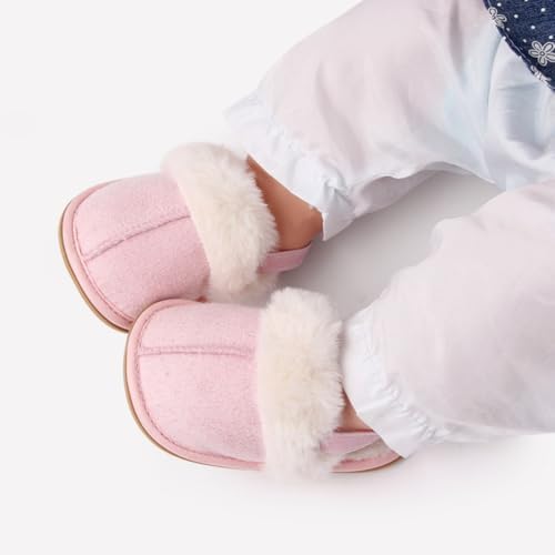 Baby Shoes Pink Leopard Baby Girl Slippers Non-Slip Soft Sole Toddler First - Image 2