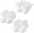 3 Pairs Baby Girl Ruffle Socks by Unknown