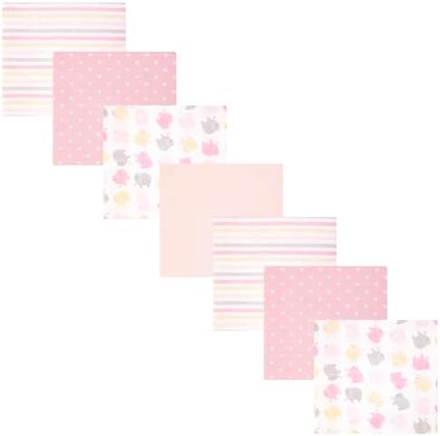 Hudson Baby Unisex Baby Cotton Polyester Flannel Receiving Blankets Bundle by HudsonBaby