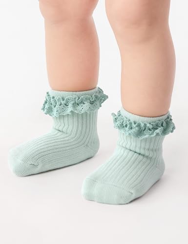 Baby Girl Ruffle Socks Toddler Non Slip Socks - Image 2