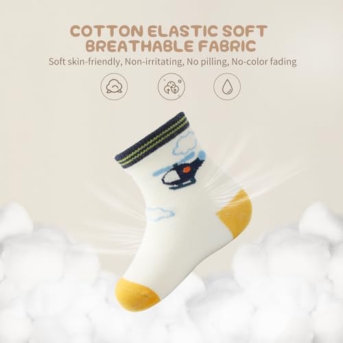 Aroveea Toddler Socks Non Slip Grip Ankle Baby 12 Pack - Image 3
