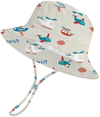 Toddler Bucket Hats UPF 50+ Baby Sun Hat Adjustable Kids Sun Protection Summer by MACOWCF