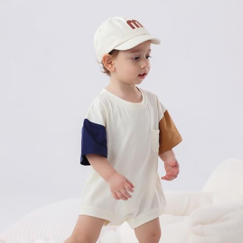Bafeicao Baby Boy Girl Bubble Romper T Shirt Newborn Bodysuit | Color Block - Image 5