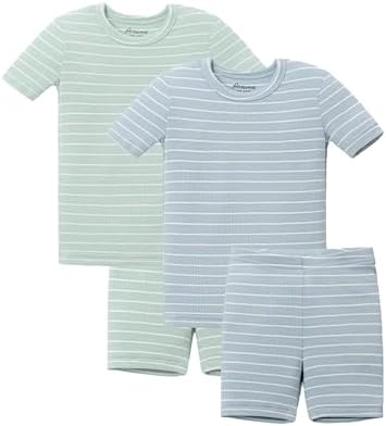 AVAUMA Stripe Pattern Baby Boys Girls Pajama Set Kids Toddler Snug fit Ribbed by AVAUMA