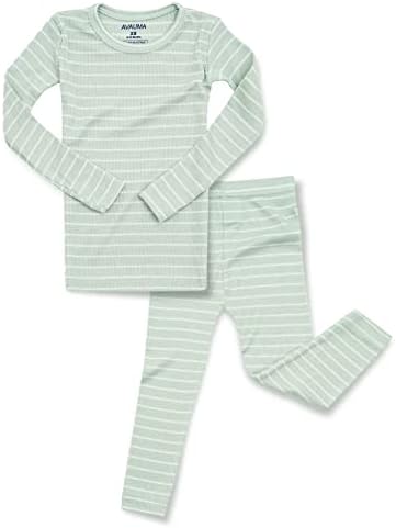 AVAUMA Stripe Pattern Baby Boys Girls Pajama Set Kids Toddler Snug fit Ribbed by AVAUMA