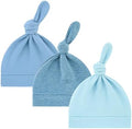LAWKUL Cotton Baby Newborn Hats Set, 3 Pack, 0-6 Months by LAWKUL