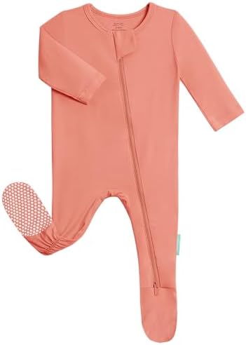 PurComfy Bamboo Viscose Baby Zipper Footie Pajamas, 0-3-6-9-18-24 Months | Ideal by PurComfy