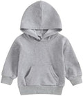 Toddler Baby Boy Girl Hoodies Solid Color Long Sleeve Kangaroo Pocket Hooded by Unknown