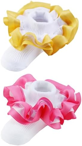 PrinceSasa Little Baby Girl Princess Lace Ruffles Socks Set - Image 3