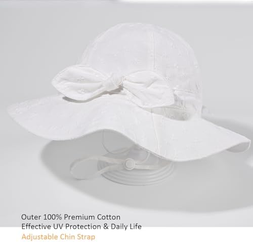 Baby Girl Sun Hat Kids Summer Beach Wide Brim Hats Toddler Bucket Hat - Image 5