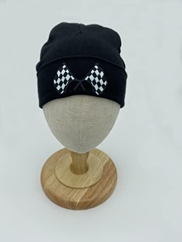 Beanies Hats Newborn Boys Girls Funny Warm Caps Checkered Flags Hat Infant Race - Image 2