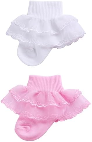 PrinceSasa Little Baby Girl Princess Lace Ruffles Socks Set - Image 2