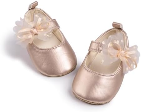 Meckior Infant Baby Girls Soft Sole Bowknot Princess Wedding Dress Mary Jane by Meckior
