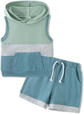 SANMIO Toddler Boy Clothes Summer Outfits Hoodie Tank Tops and Shorts Set by SANMIO