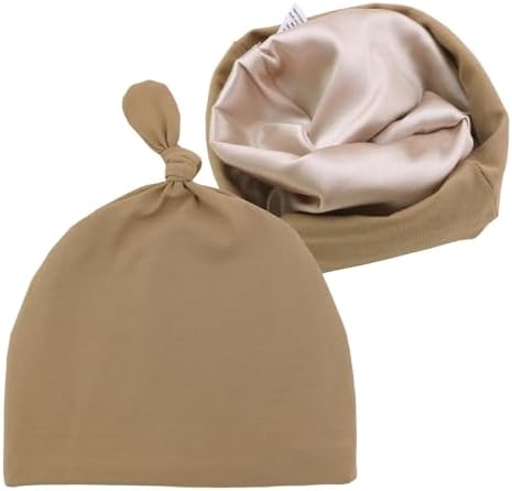 Silky Satin Lined Newborn Hat Hair Care Knot Beanie Hats by Sugarmelon