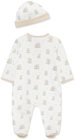 Little Me Baby Boy Clothes 2-Piece Baby Sleeper and Cap Set, 100% Cotton - Image 2