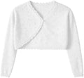 Girls Cardigan, Girls Bolero Shrug Sweater, Kids Knit Hollow Out Long Sleeve by Hvididan