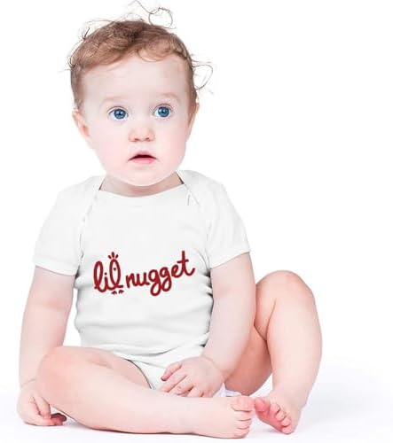 Little Nugget Bodysuit Baby Funny Lil Nugget Baby Bodysuit Chicken Bodysuits - Image 2