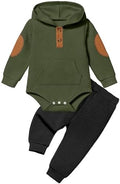 Fommy Baby Boy Clothes Colorblocked Long Sleeve Hoodie + Long Pants 2PCS Fall by Fommy