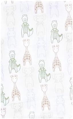 Hudson Baby Cotton Flannel Burp Cloths 10-Pack, Modern Safari Friends, One Size - Image 3