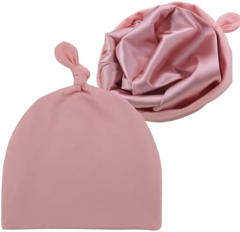 Silky Satin Lined Newborn Hat Hair Care Knot Beanie Hats by Sugarmelon