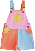 Fernvia Toddler Kids Baby Girl Boy Contrast Color Overalls Shorts Clothes by Fernvia