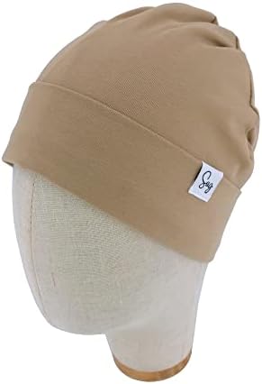 Jersey Beanie Hat for Newborn Baby Boys Girls Silky Satin Lined Hats Bonnet - Image 3