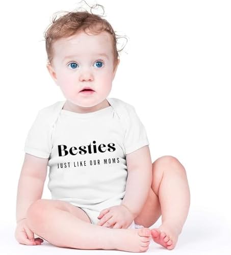 Besties Just Like Our Moms Baby Bodysuit Best Friend Baby Bodysuit Mom Besties - Image 2