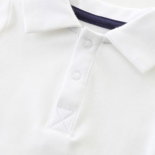 Baby Girl Collared Onsie Polo Bodysuit Boy Cotton Romper Short Sleeve 0~24M - Image 3