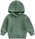 Toddler Baby Boy Girl Hoodies Solid Color Long Sleeve Kangaroo Pocket Hooded by Unknown