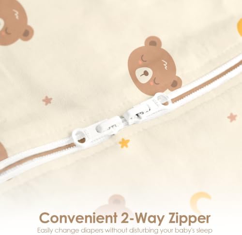 Baby Swaddle 0-2 Months, Cotton Arm-In Zipper Sleep Sack, Wearable Blankets Wrap - Image 4