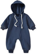 Unutiylo Unisex Baby Boys Girls Long Sleeve Infant Baby Zipper Hooded Jumpsuits by Unutiylo