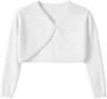 Girls Cardigan, Girls Bolero Shrug Sweater, Kids Knit Hollow Out Long Sleeve by Hvididan
