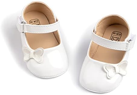 Meckior Infant Baby Girls Soft Sole Bowknot Princess Wedding Dress Mary Jane by Meckior
