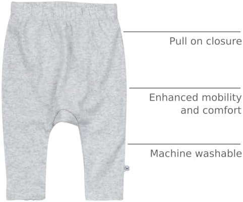 HonestBaby Unisex-Baby Multipack Harem Pants Roomy Fit Pull on Bottoms 100% - Image 4