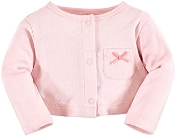 Hudson Baby Infant and Toddler Girls Cotton Dress and Cardigan Set - Image 5