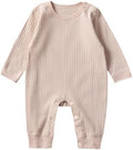 Baby Romper Long Sleeve Pure Cotton Unisex One Piece Jumpsuit, Newborn Clothes by Unknown