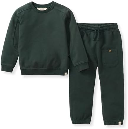 Burt's Bees Baby Boys Shirt and Pant Set, Long Sleeve Top & Bottom Outfit Bundle by BurtsBeesBaby