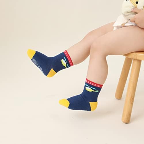 Aroveea Toddler Socks Non Slip Grip Ankle Baby 12 Pack - Image 2