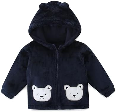 Unisex Baby Fleece Jacket Winter Sherpa Lined Hoodie by JingleBaBa