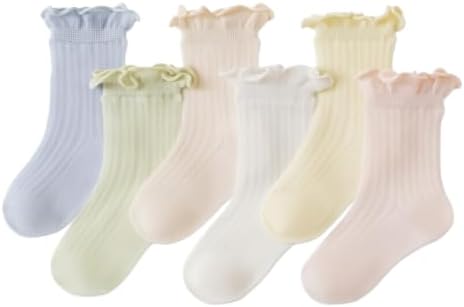 Toddler Girl Ruffle Socks Baby Girls Knee High Socks by WATOCHE
